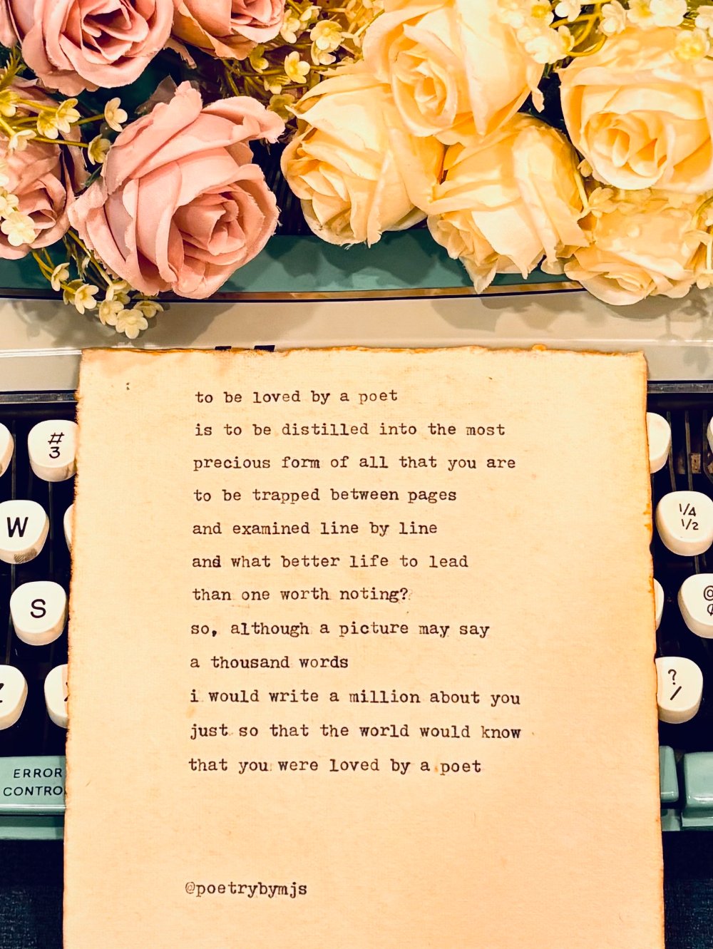 a typed poem — to be loved by a poet