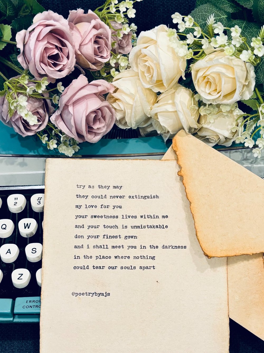 a typed poem — try as they may